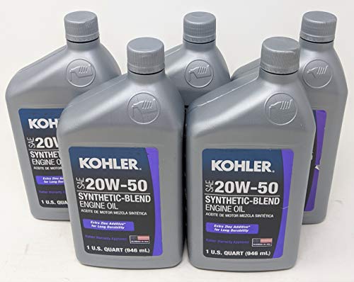 Kohler 5-Quarts 25 357 68-S Synthetic Blend SAE 20W50 4-Cycle Engine Oil