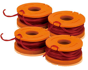 Worx WA0004 Bundle of 2, 2 packs - 10foot Spool Replacement Trimmer Line