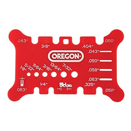 Oregon 556418 Chainsaw Bar and Chain Measuring Tool,Red