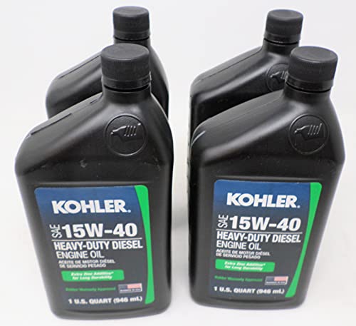 Kohler 25 357 47-S SAE 15W40 Diesel Engine Oil Pack of 4 Quarts