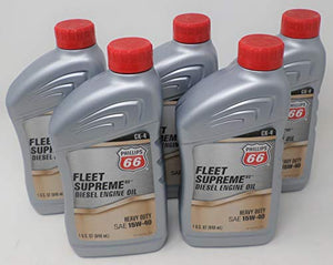 Phillips 66 15W40 Fleet Supreme Oil Quart 1078291 (Pack of 5)