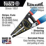 Klein Tools 11057 Wire Cutter / Wire Stripper, Heavy Duty Wire Cutter Stripper for 20-30 AWG Solid Wire and 22-32 AWG Stranded Wire