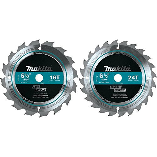Makita T-01426 2 Piece Carbide-Tipped Saw Blade Set, 6-1/2