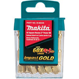 Makita B-60539 Impact Gold #2 Square Recess 2? Power Bit, 15/Pk