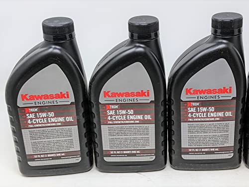 Kawasaki 99969-6501 Full Synthetic SAE 15W-50 4-Cycle Engine Oil (3-Quarts)