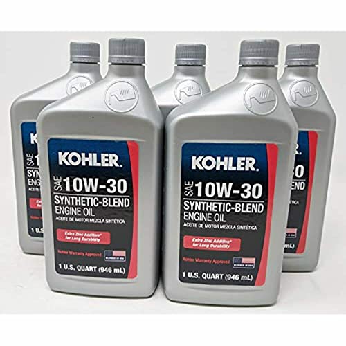 Kohler 5-Quarts 25 357 65-S Synthetic Blend SAE 10W-30 4-Cycle Engine Oil