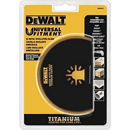 DEWALT Dwa4211 Oscillating Titanium Semicircle Blade, Black