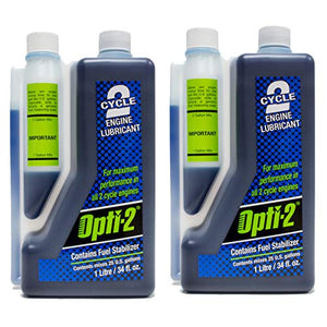 Opti 20112 34oz Bottle 2 Cycle Engine Oil Mix Opti-2 Enviro Formula - 2 Pack