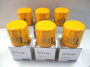 KOHLER 52 050 02-S Engine Oil Filter (6 Pack) Extra Capacity For CH11 - CH15, CV11 - CV22, M18 - M20, MV16 - MV20 And K582- 6 pack