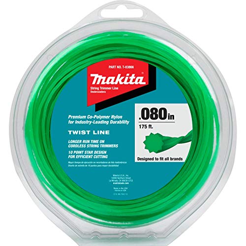 Makita T-03866 Twisted Trimmer Line, 0.080?, Green, 175?, 1/2 lbs, Teal