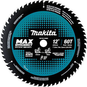 Makita B-66983 12" 60T Carbide-Tipped Max Efficiency Miter Saw Blade