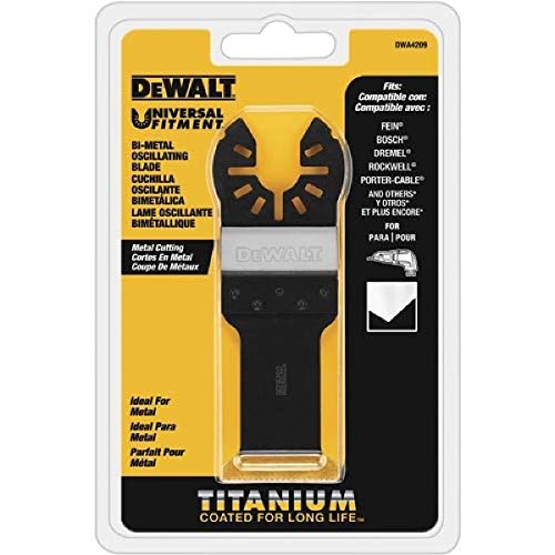 DEWALT Oscillating Tool Blade, Titanium, Metal Cutting (DWA4209) , Black