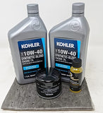 Kohler Oil Filter 12 050 01-S Change Kit w/Oil Pad 2 Quarts 10W-40 Oil and Fuel Treatment