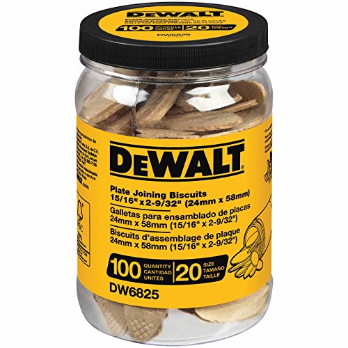 DEWALT DW6825 No. 20 Size Joining Biscuits (Tub of 100 pieces)