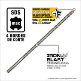 DEWALT DW5818 1-Inch by 8-Inch by 13-1/2-Inch 4-Cutter SDS Max Rotary Hammer Bit