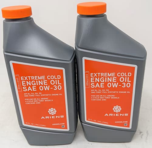 Ariens Pack of 2 SAE 0W-30 Extreme Cold Engine Oil Quart 00077900
