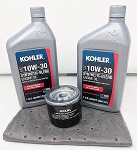 OEM Kohler Oil Change Kit (2) SAE 10W30 Engine Oil & 1205001-S Oil Filter