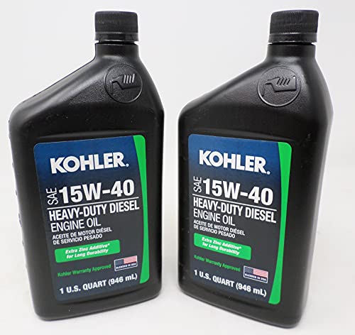 Kohler 25 357 47-S (Pack of 2) SAE 15W40 Diesel Engine Oil Quart
