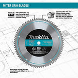 Makita A-93675 10-Inch 60 Tooth Micro Polished Mitersaw Blade, Silver