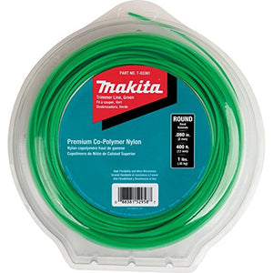 Makita, Green, T-03361 Round Trimmer Line, 0.080, 400?, 1 lbs