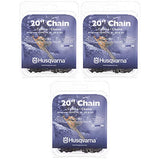 Set of 3 Husqvarna 20" Chains .325 .050 80 Drive Links 531309680 346XP 450 550XP