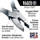 Klein Tools D2000-9NE Side Cutter Linemans Pliers Cut ACSR, Screws, Nails, Hard Wire, 9-Inch Electrical Pliers
