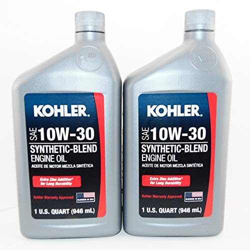 Kohler 2 PK Engine 10W30 Synthetic Blend Motor Oil 1 Quart Bottles 25 357 65s