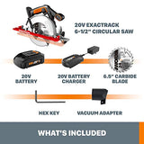 WORX WX530L.9 20V 6-1/2" Circular Saw Bare Tool Only