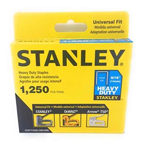 Stanley STHT71838 9/16 in. Steel Heavy Duty Staples 1,250-Pack