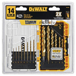 DEWALT Drill Bit Set, Titanium, 14-Piece (DW1354)