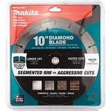 Makita B-69630 10" Diamond Blade, Segmented, General Purpose