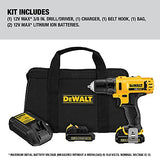 DEWALT 12V MAX Cordless Drill / Driver Kit, 3/8-Inch (DCD710S2)