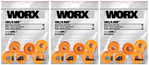 WORX WA0010 Replacement 10-Foot Grass Trimmer/Edger Spool Line, See Product Description for Compatible Models bpzRKo, 18-Pack