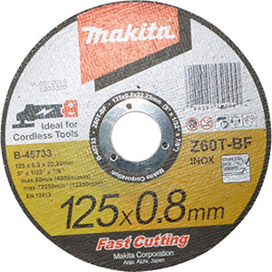 Makita B-46165 5" x .032" x 7/8" Ultra Thin Cut-Off Wheel, Stainless