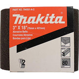 Makita 794551-A 3-Inch x 18-Inch Abrasive Sanding Belt, 80 Grit (10/Pk)
