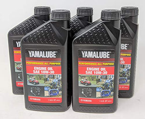 YAMAHA 5-Pack LUB-10W30-GG-12 Yamalube Golf Car and Generator Oil 10W-30 - Quart