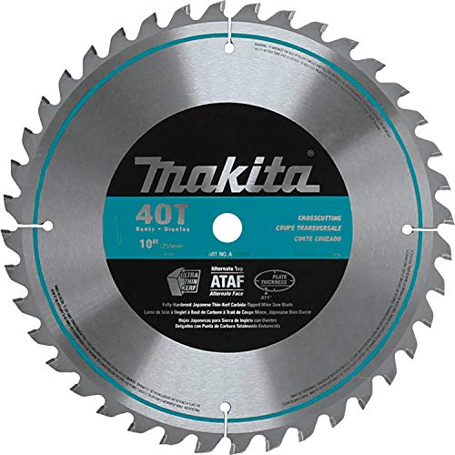 Makita A-93669 10-Inch 40 Tooth Micro Polished Mitersaw Blade, Silver