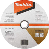 Makita B-12675 9" x .075" x 7/8" INOX Thin Cut-Off Wheel, 60 Grit
