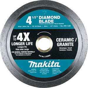 Makita E-02668 4-1/2" Diamond Blade, Continuous Rim, General Purpose