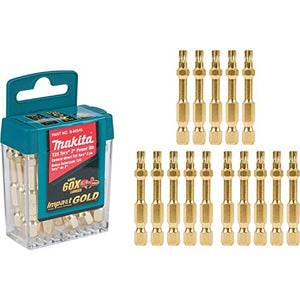 Makita B-60545 Impact Gold T25 Torx 2? Power Bit, 15/Pk