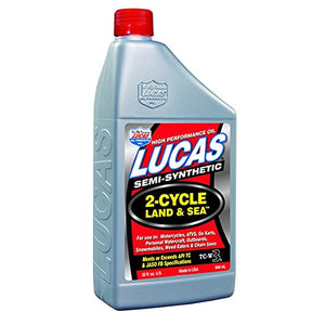 Lucas Oil (10467-6PK Land and Sea 2-Cycle Oil - 1 Quart, (Pack of 6)