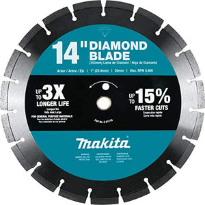 Makita E-01719 14" Diamond Blade, Segmented, General Purpose