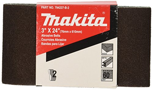 Makita 742312-8C 3-Inch x 24-Inch Abrasive Sanding Belt, 80 Grit (10/Pk)