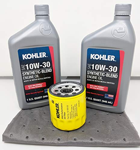 Genuine Kohler 52 050 02-S Oil Change Kit w/Oil pad and 10W-30 Oil