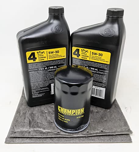 Champion Generator 5W-30 Full Synthetic Oil Change Kit 2 Quarts oil and Filter