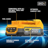 DEWALT 20V MAX* Starter Kit with POWERSTACK? Compact Battery and Charger (DCBP034C)