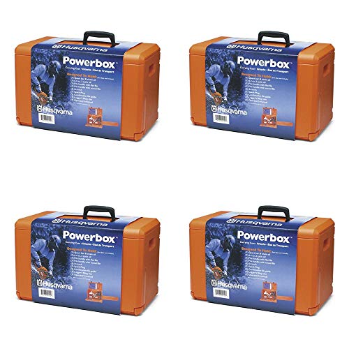 Husqvarna Powerbox 20 Inch Bar Protective Storage Carry Chainsaw Case (4 Pack)