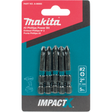 Makita A-96665 ImpactX™ #2 Phillips 2″ Power Bit, 5 pack
