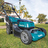 Makita XML08PT1 (36V) LXT Lithium?Ion Brushless Cordless 18V X2 21" Self Propelled Lawn Mower Kit with 4 Batteries, Teal