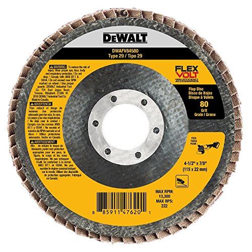 DEWALT DWAFV84580 FLEXVOLT T29 80G Flap Disc, 4-1/2